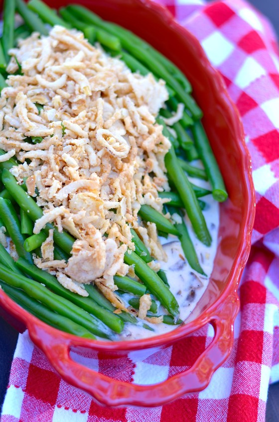 Scratch Green Bean Casserole with French Fried Onions