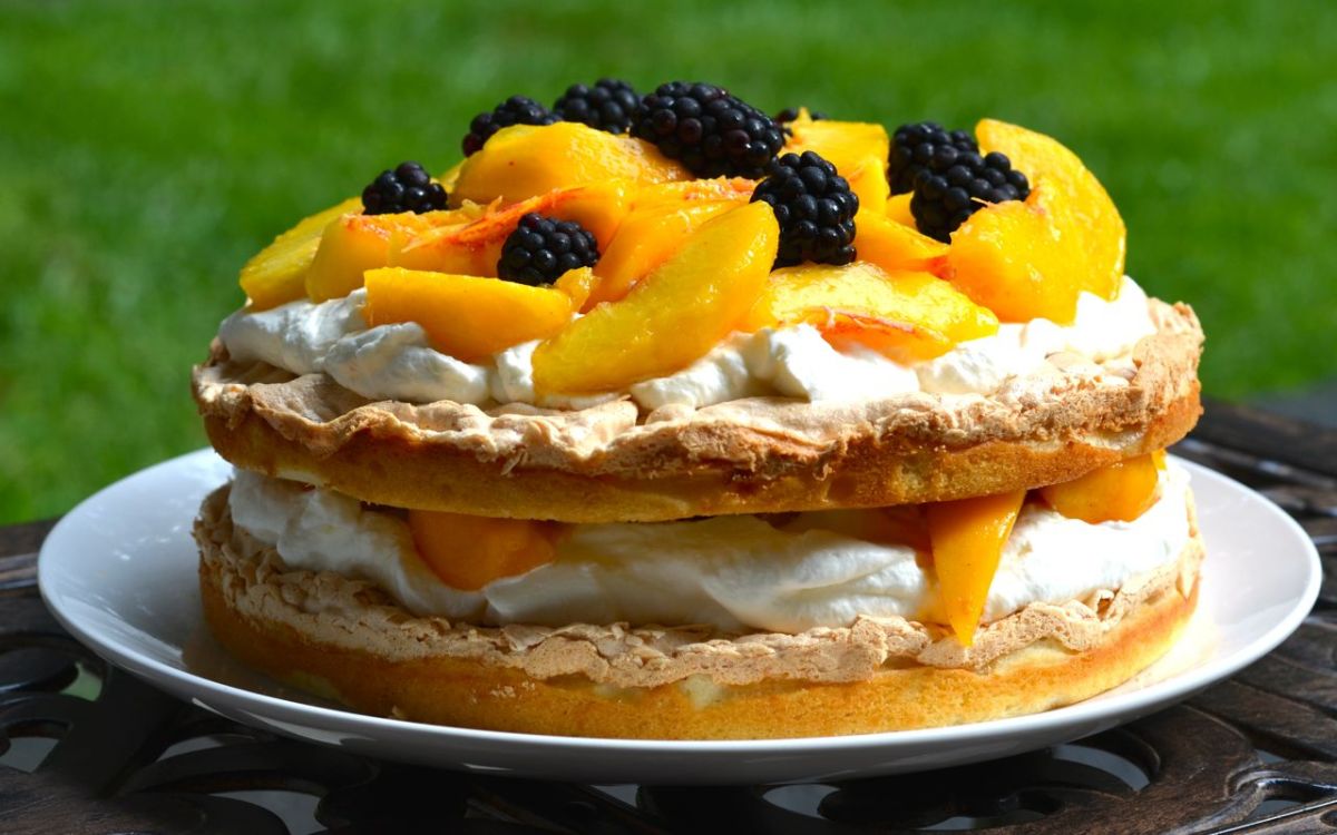 Peach Meringue Torte | Mary Duke Cooks!