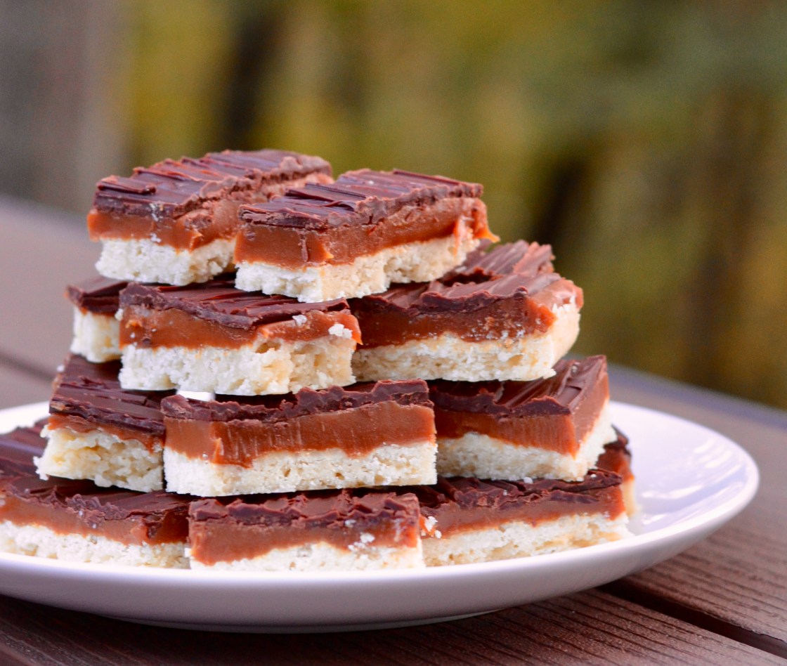 Chocolate Caramel Shortbread Bars | Mary Duke Cooks!
